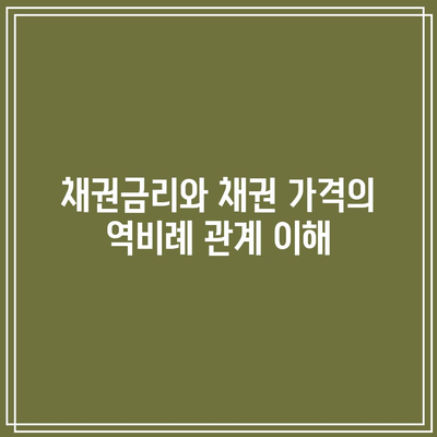 채권금리와 채권 가격의 역비례 관계 이해