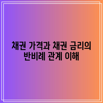 채권 가격과 채권 금리의 반비례 관계 이해