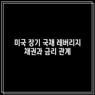 미국 장기 국채 레버리지 채권과 금리 관계