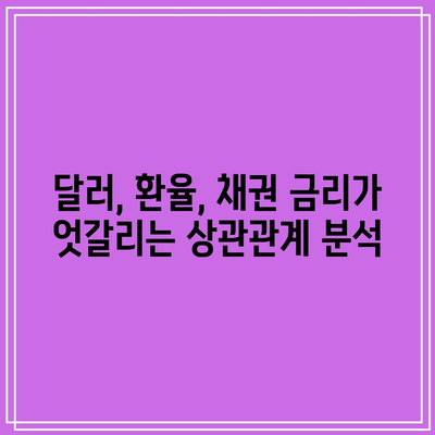 달러, 환율, 채권 금리가 엇갈리는 상관관계 분석