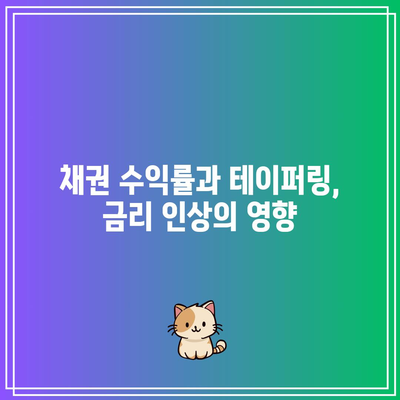 채권 수익률과 테이퍼링, 금리 인상의 영향