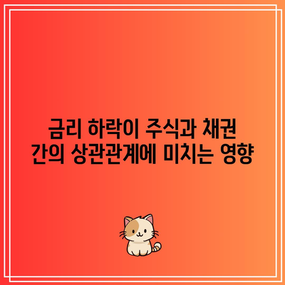 금리 하락이 주식과 채권 간의 상관관계에 미치는 영향