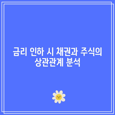 금리 인하 시 채권과 주식의 상관관계 분석