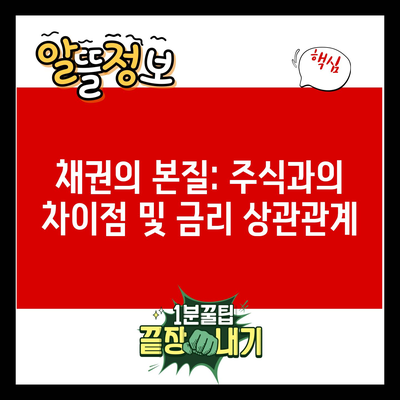 채권의 본질: 주식과의 차이점 및 금리 상관관계