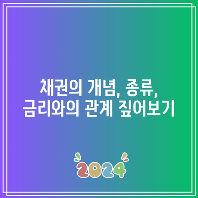 채권의 개념, 종류, 금리와의 관계 짚어보기