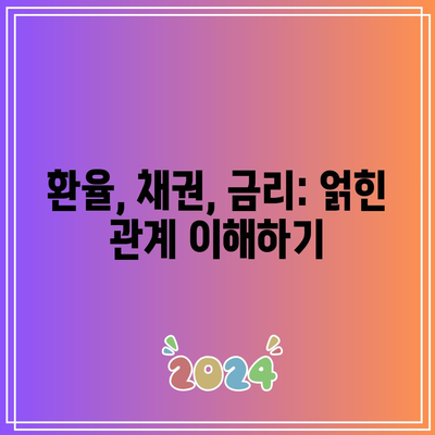 환율, 채권, 금리: 얽힌 관계 이해하기