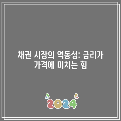 채권 시장의 역동성: 금리가 가격에 미치는 힘