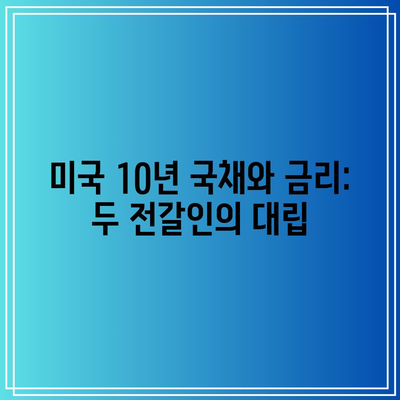 미국 10년 국채와 금리: 두 전갈인의 대립