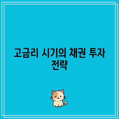 고금리 시기의 채권 투자 전략