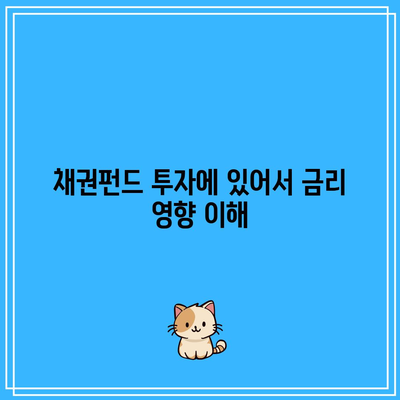 채권펀드 투자에 있어서 금리 영향 이해