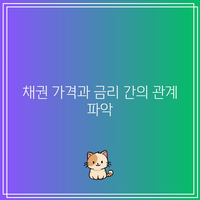 채권 가격과 금리 간의 관계 파악