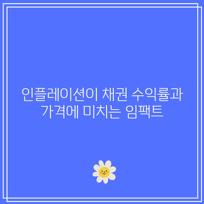 인플레이션이 채권 수익률과 가격에 미치는 임팩트