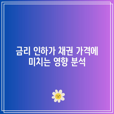 금리 인하시 채권과 주가의 움직임 탐구