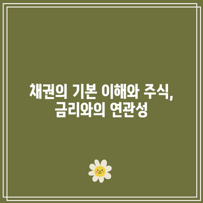 채권의 기본 이해와 주식, 금리와의 연관성