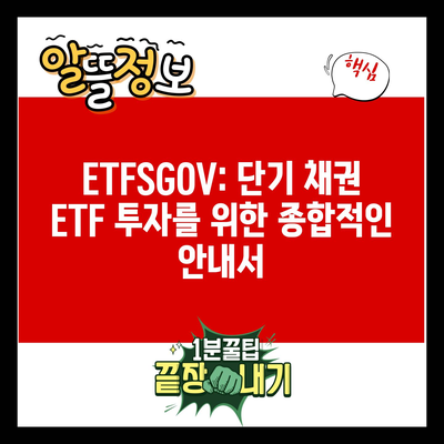 ETFSGOV: 단기 채권 ETF 투자를 위한 종합적인 안내서