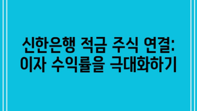 신한은행 적금 주식 연결: 이자 수익률을 극대화하기