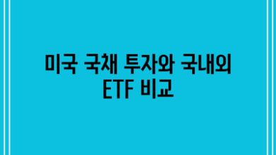 미국 국채 투자와 국내외 ETF 비교