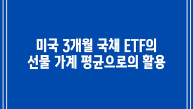 미국 3개월 국채 ETF의 선물 가계 평균으로의 활용