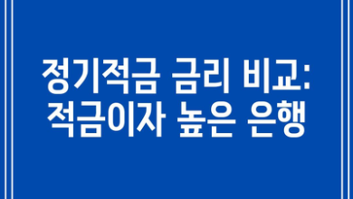 정기적금 금리 비교: 적금이자 높은 은행