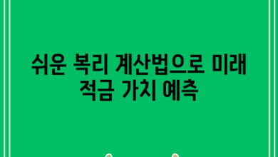 쉬운 복리 계산법으로 미래 적금 가치 예측