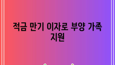 적금 만기 이자로 부양 가족 지원