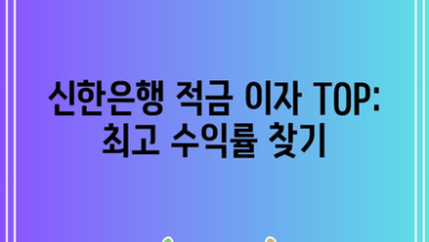 신한은행 적금 이자 TOP: 최고 수익률 찾기