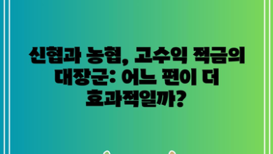 신협과 농협, 고수익 적금의 대장군: 어느 편이 더 효과적일까?