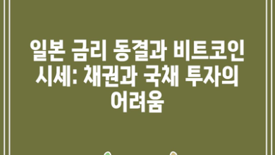 일본 금리 동결과 비트코인 시세: 채권과 국채 투자의 어려움