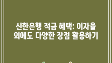 신한은행 적금 혜택: 이자율 외에도 다양한 장점 활용하기