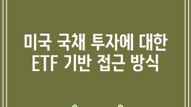 미국 국채 투자에 대한 ETF 기반 접근 방식