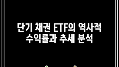 단기 채권 ETF의 역사적 수익률과 추세 분석