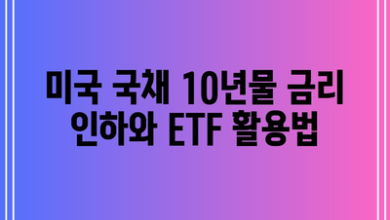 미국 국채 10년물 금리 인하와 ETF 활용법