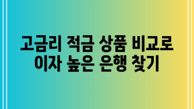 고금리 적금 상품 비교로 이자 높은 은행 찾기