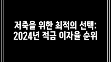 저축을 위한 최적의 선택: 2024년 적금 이자율 순위