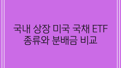 국내 상장 미국 국채 ETF 종류와 분배금 비교