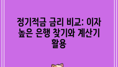 정기적금 금리 비교: 이자 높은 은행 찾기와 계산기 활용