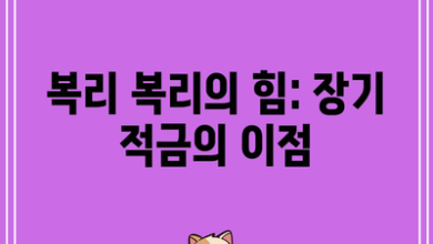 복리 복리의 힘: 장기 적금의 이점