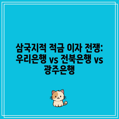 삼국지적 적금 이자 전쟁: 우리은행 vs 전북은행 vs 광주은행