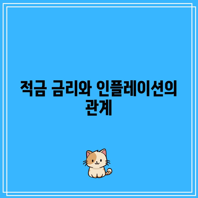 적금 금리와 인플레이션의 관계