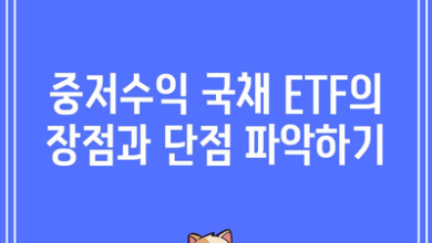 중저수익 국채 ETF의 장점과 단점 파악하기