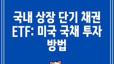 국내 상장 단기 채권 ETF: 미국 국채 투자 방법