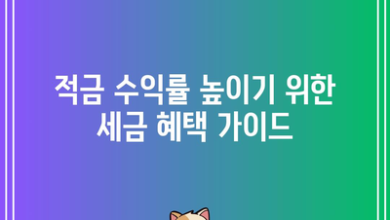 적금 수익률 높이기 위한 세금 혜택 가이드