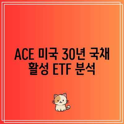 ACE 미국 30년 국채 활성 ETF 분석