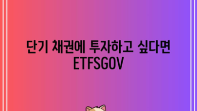 단기 채권에 투자하고 싶다면 ETFSGOV