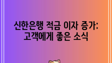 신한은행 적금 이자 증가: 고객에게 좋은 소식