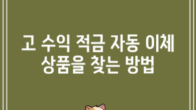 고 수익 적금 자동 이체 상품을 찾는 방법