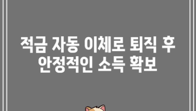 적금 자동 이체로 퇴직 후 안정적인 소득 확보