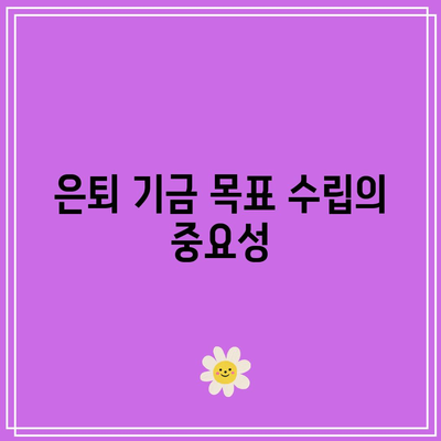 은퇴 기금을 위한 적금 기간 결정