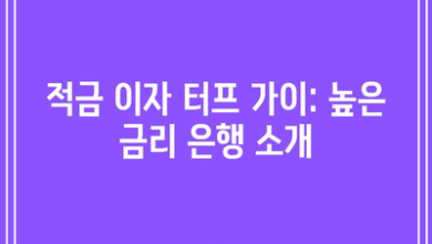 적금 이자 터프 가이: 높은 금리 은행 소개