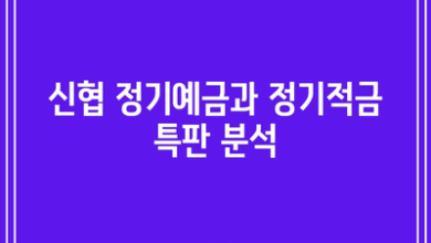 신협 정기예금과 정기적금 특판 분석